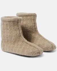 Loro Piana Slippers in cashmere Marrone