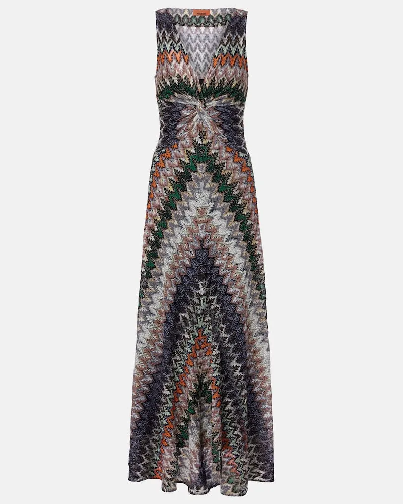 Missoni Abito lungo a zig-zag con lamÃ Multicolore