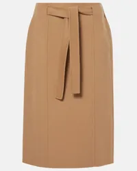 Max Mara Gonna midi Alec in lana con cintura Marrone