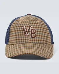 Wales Bonner Cappello da baseball Original a quadri Marrone