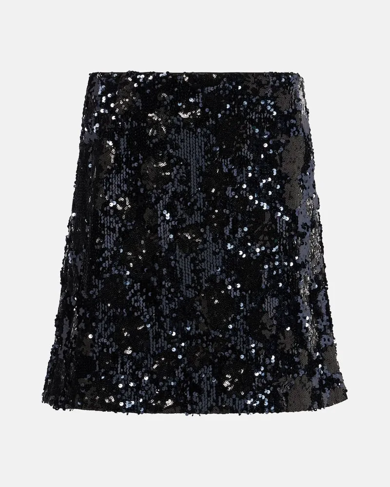 Dorothee Schumacher Minigonna con paillettes floreali Blu