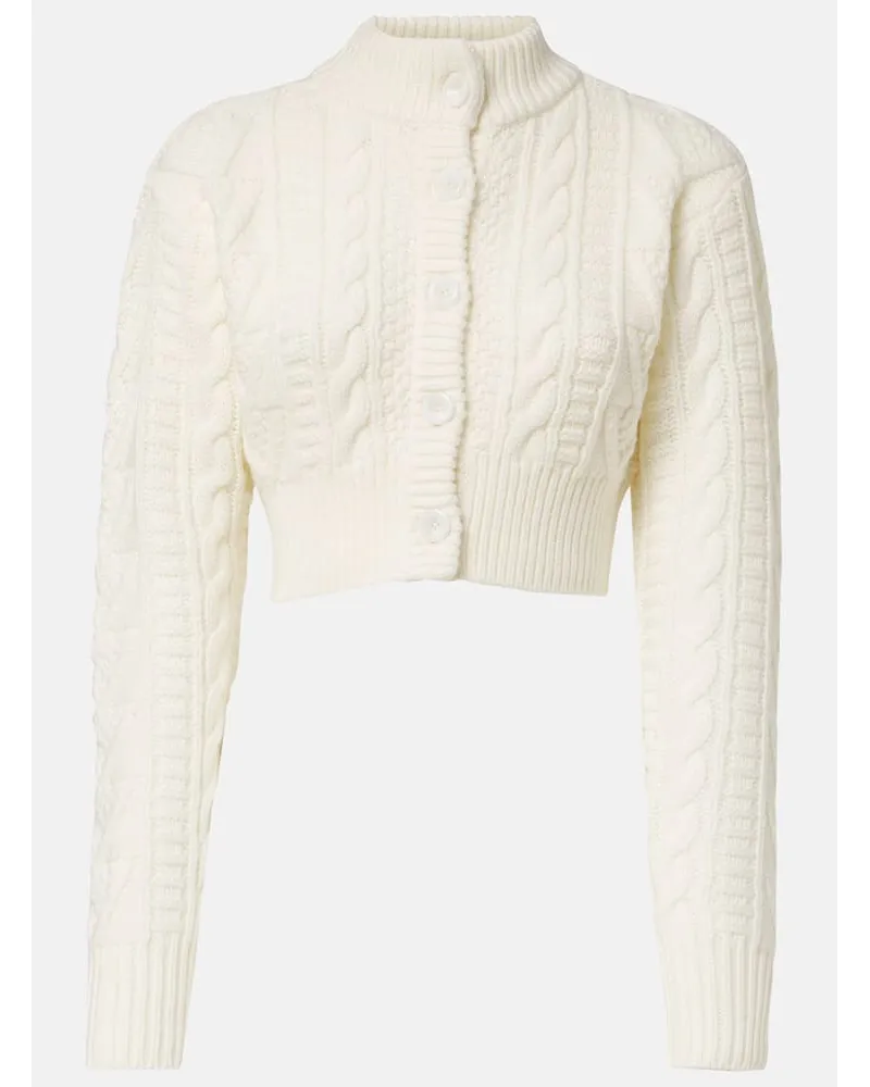 EMILIA WICKSTEAD Cardigan Aleph in lana Bianco