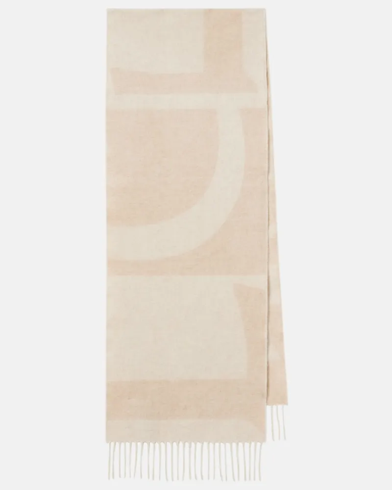 Loewe Sciarpa in cashmere con frange Beige