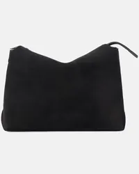 KHAITE Borsa a tracolla Lina in suede Nero