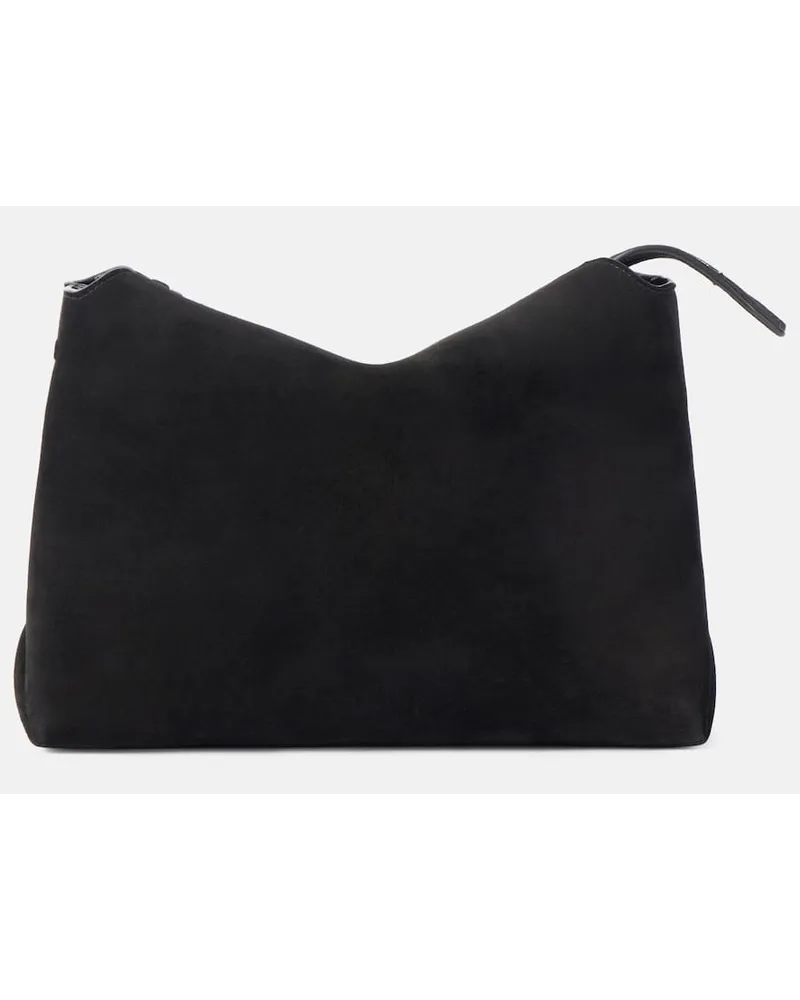 KHAITE Borsa a tracolla Lina in suede Nero