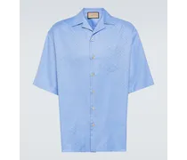 Camicia Oxford in cotone Mini GG