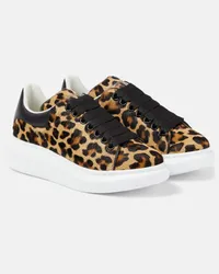 Alexander McQueen Sneakers in pelle con stampa Nero