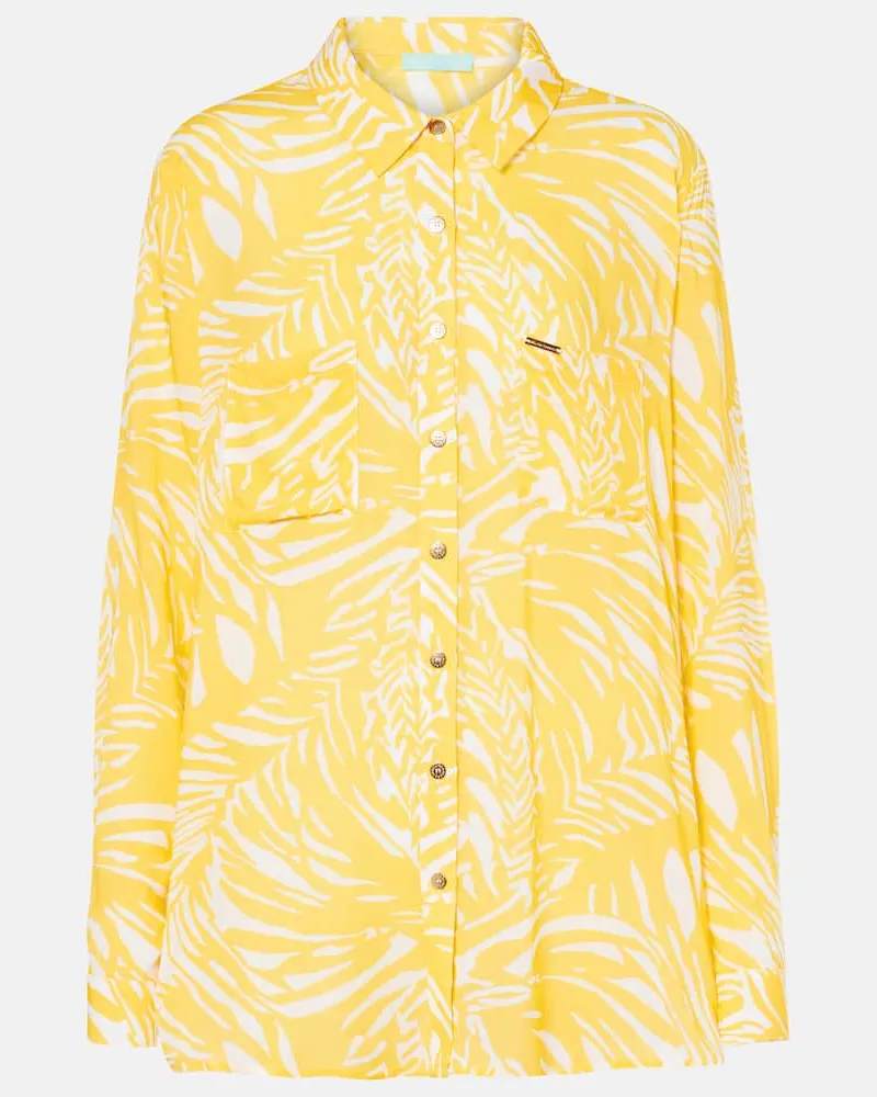 Melissa Odabash Camicia Millie con stampa Giallo
