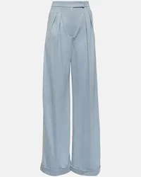 Max Mara Pantaloni Faraday in lana vergine a gamba larga Blu