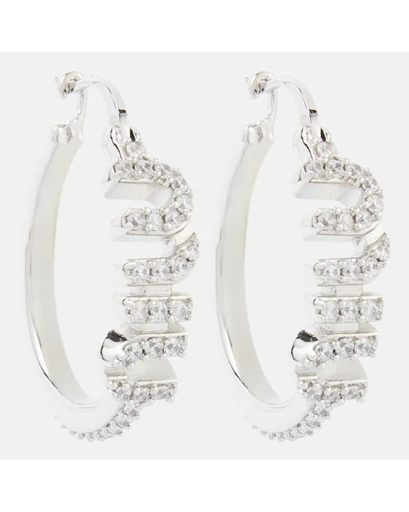 Miu Miu Orecchini con cristalli Argento