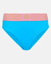 Versace Slip bikini con Greca Blu