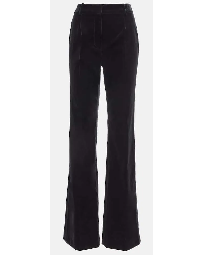 Nili Lotan Pantaloni regular Corette in velluto Nero