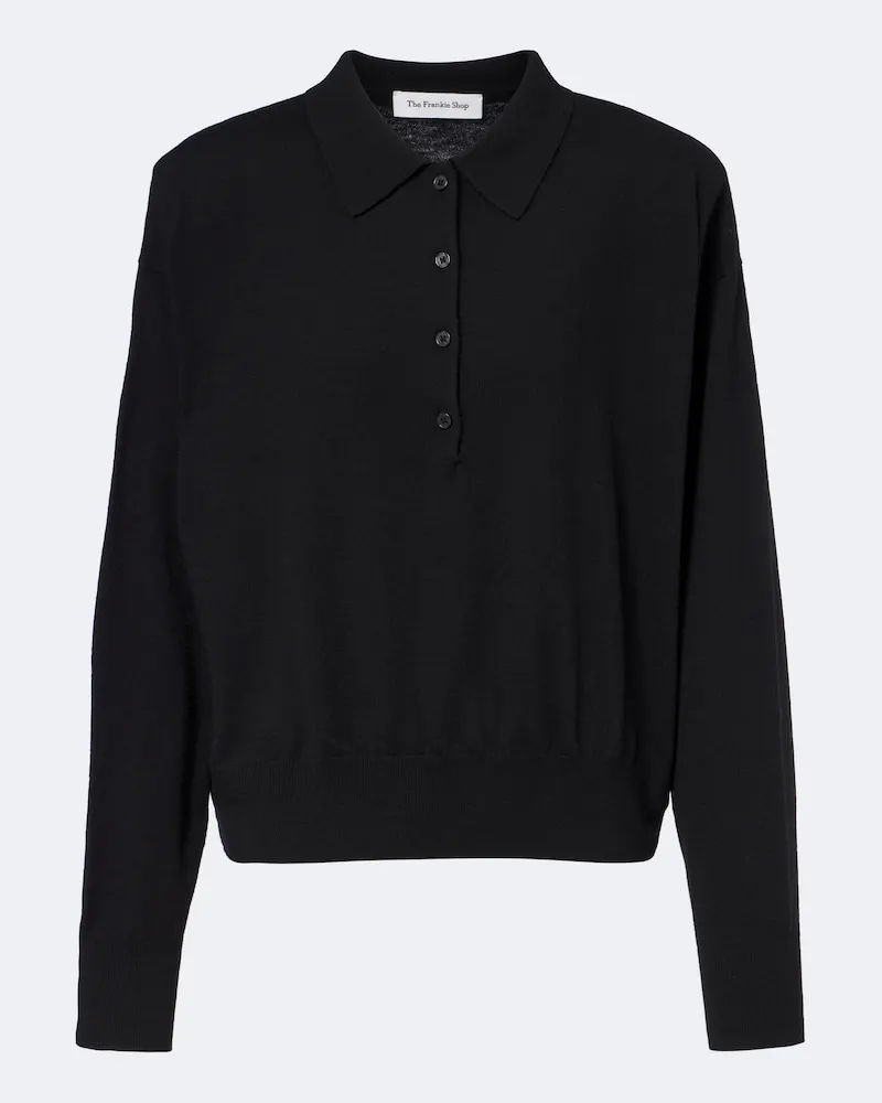 FRANKIE Shop Polo Croydon in misto lana Nero