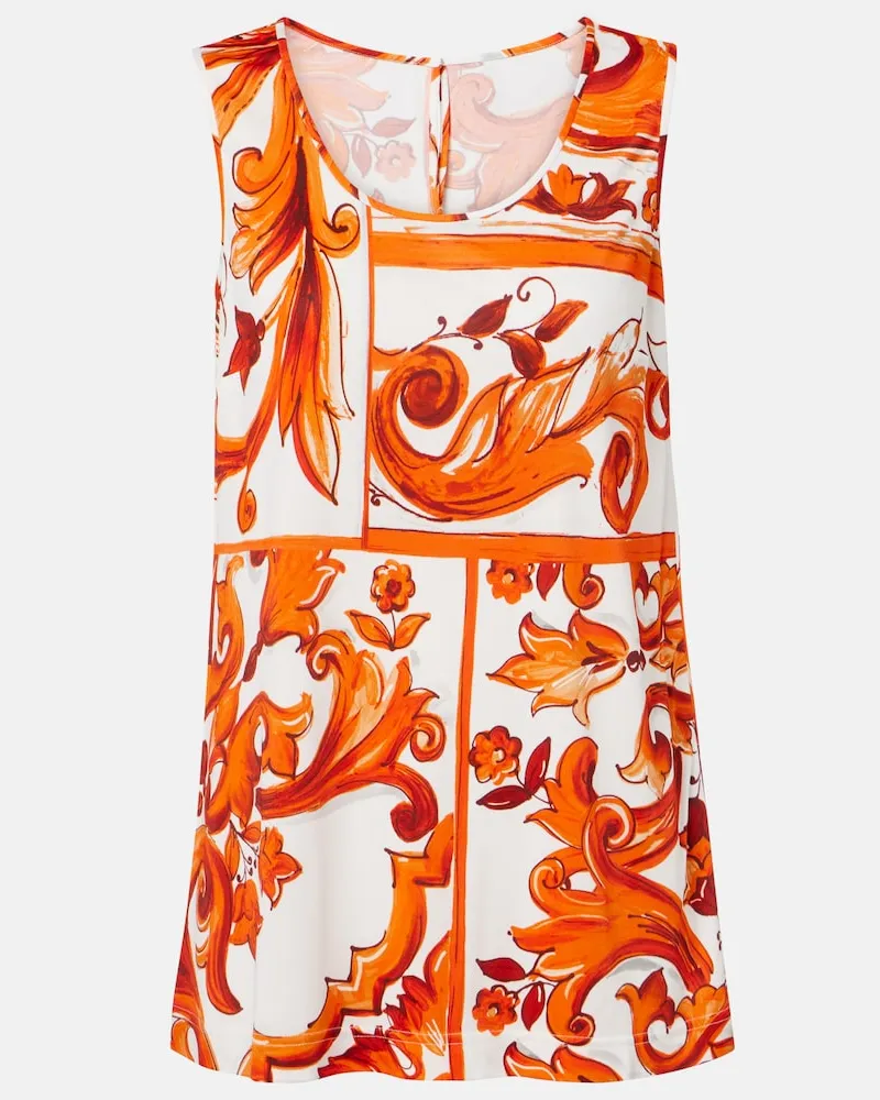 Dolce & Gabbana Top Majolica Arancione