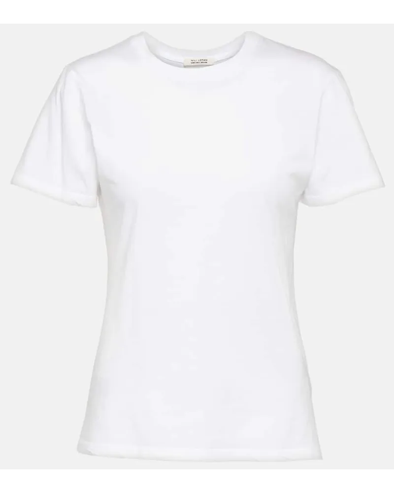 Nili Lotan T-shirt Mariela in jersey di cotone Bianco