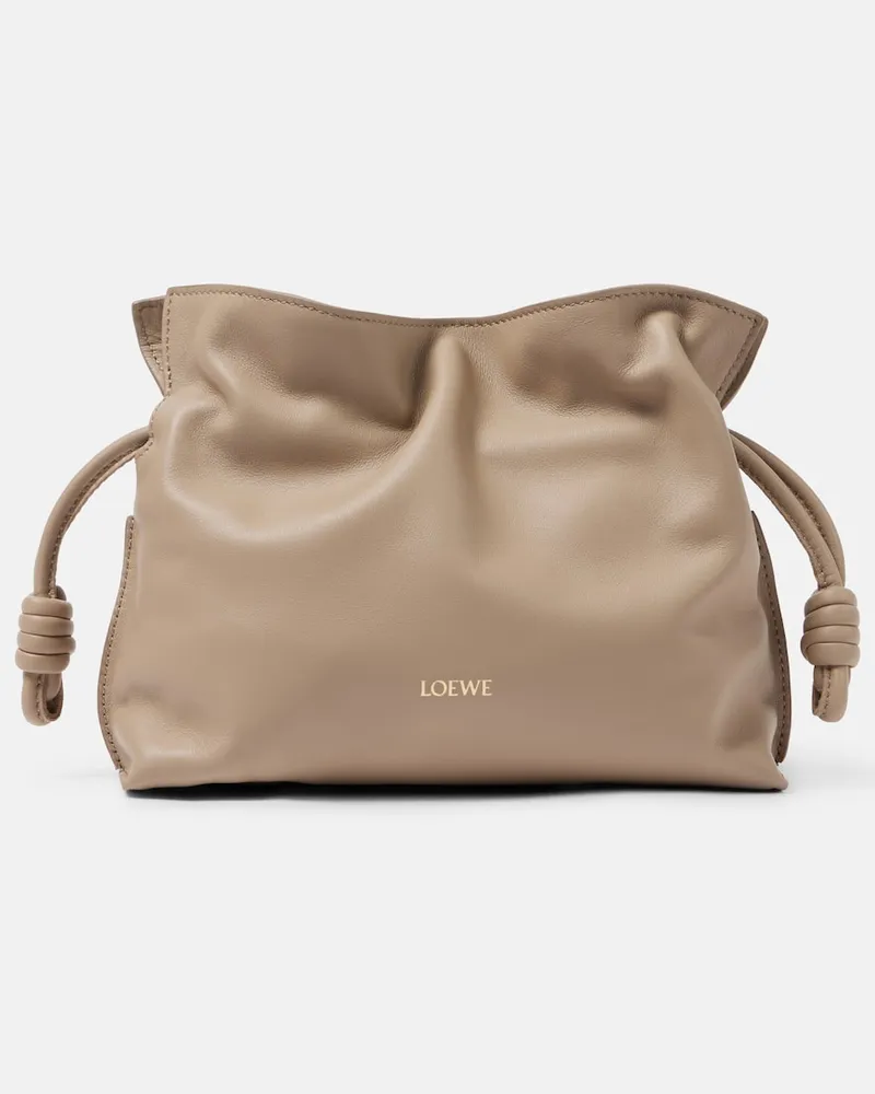 Loewe Clutch Flamenco Mini in pelle Beige