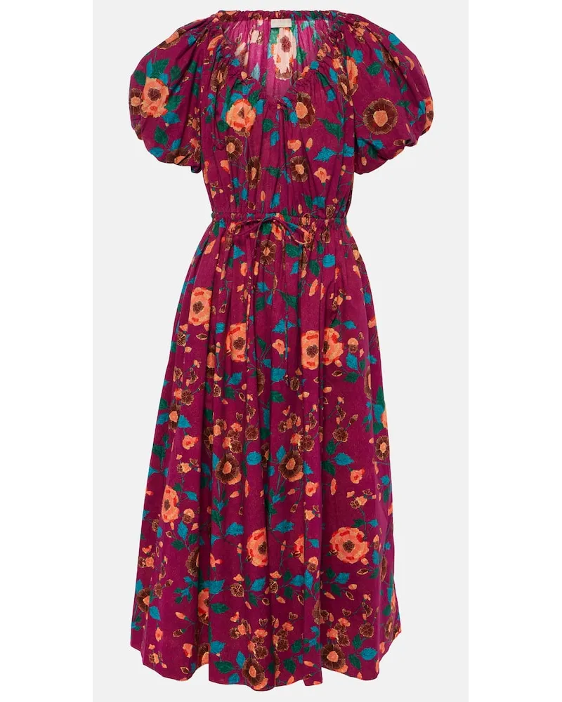 Ulla Johnson Abito midi Vika in cotone Rosa