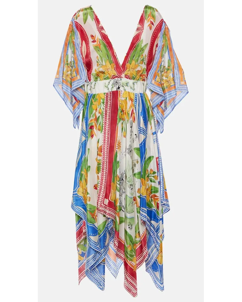 FARM Rio Abito lungo Tropical Destination Multicolore