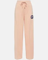 Gucci Pantaloni sportivi GG in jersey di cotone Rosa