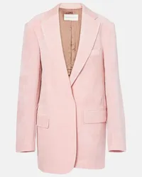 Dries van Noten Blazer in cotone e canapa Rosa