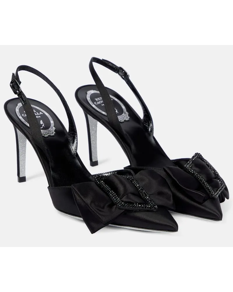 René Caovilla Pumps in raso con fiocco Multicolore