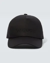 Saint Laurent Cappello da baseball in gabardine Nero