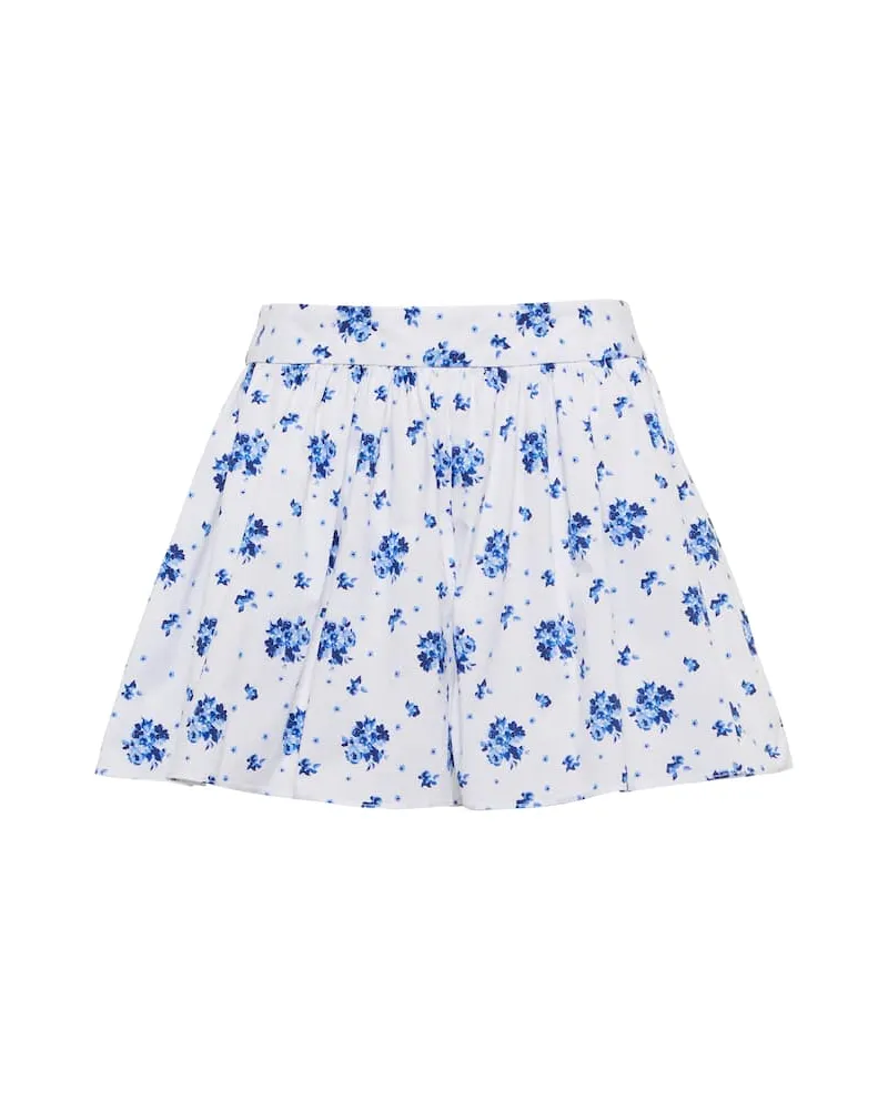 Caroline Constas Shorts Teagen in misto cotone con stampa Bianco