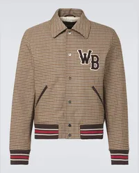 Wales Bonner Giacca varsity Homecoming a quadri Beige