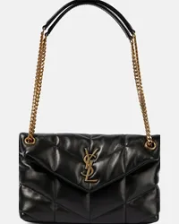 Saint Laurent Borsa Puffer Small in pelle Nero