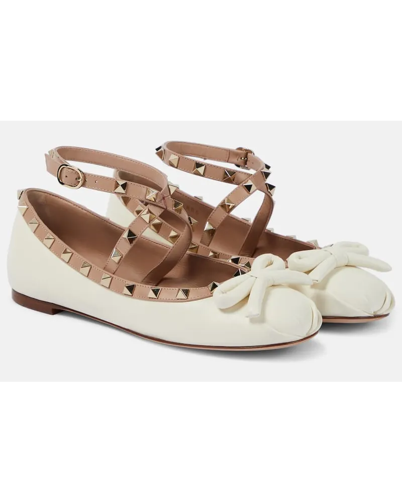Valentino Garavani Ballerine Rockstud in pelle Rosa