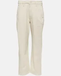 Christophe Lemaire Jeans regular a vita alta Bianco