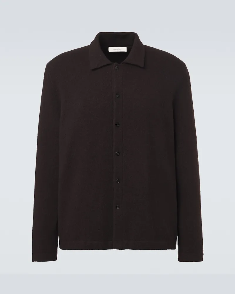 Umit Benan Giacca camicia Winter Sunset in cashmere e seta Marrone