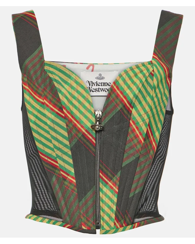 Vivienne Westwood Bustier Classic in cotone e lino Multicolore