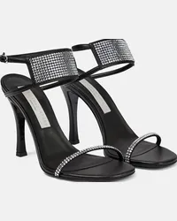 Stella McCartney Sandali Stella 100 con cristalli Nero