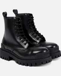 Balenciaga Anfibi Strike in pelle Nero