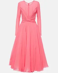 Giambattista Valli Abito midi in georgette di seta Rosa