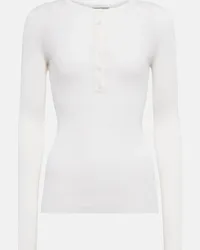 Gabriela Hearst Top Julian in seta e cashmere Bianco