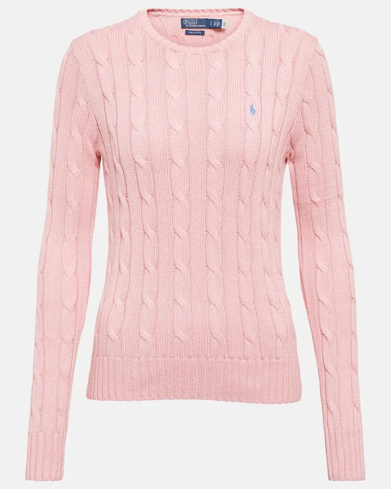 Ralph Lauren Pullover in cotone a trecce Rosa