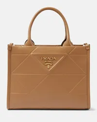 Prada Borsa Symbole Mini in pelle Marrone