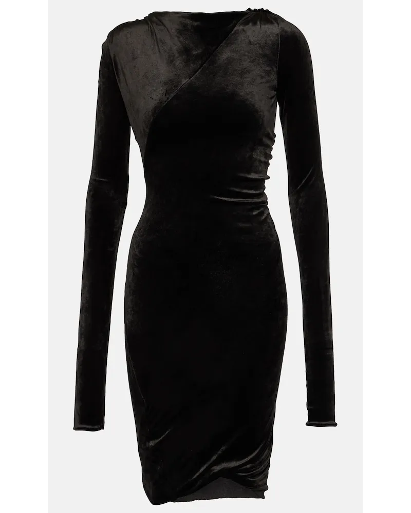 Rick Owens Lilies - Miniabito in velluto Nero