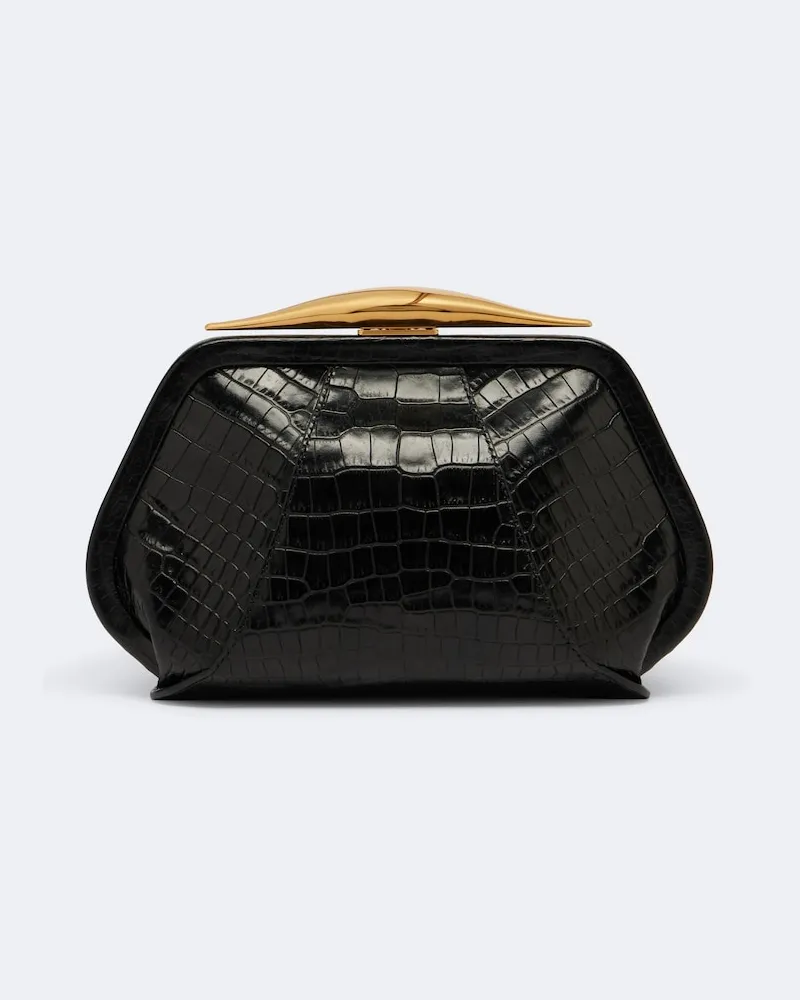 Elie Saab Clutch The Tresor Small in pelle Nero