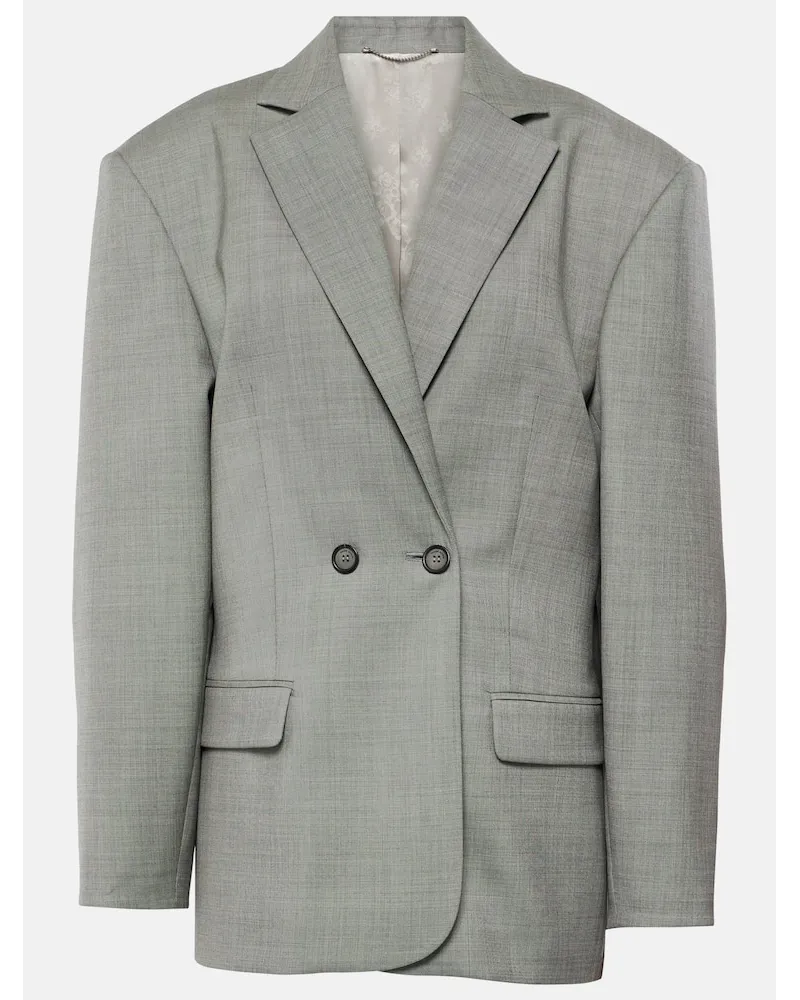 Magda Butrym Blazer Boxy in lana Grigio