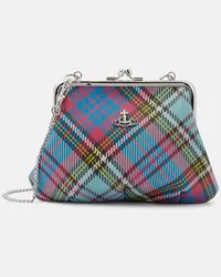 Vivienne Westwood Clutch Granny Frame in tartan Multicolore