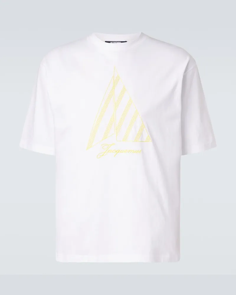 Jacquemus T-shirt Voilier in cotone con ricamo Bianco