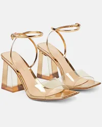 Gianvito Rossi Sandali slingback Ribbon in PVC Oro