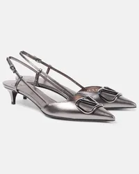 Valentino Garavani Pumps slingback VLogo Signature in pelle Argento