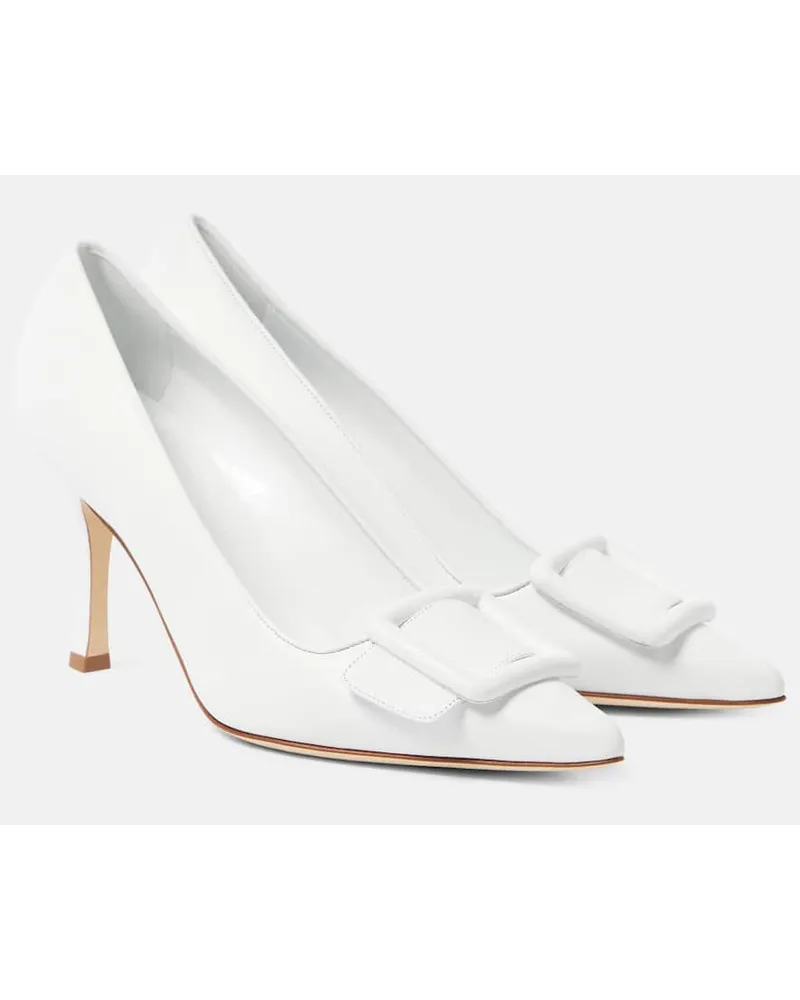 Manolo Blahnik Pumps Maysale 70 in suede Bianco