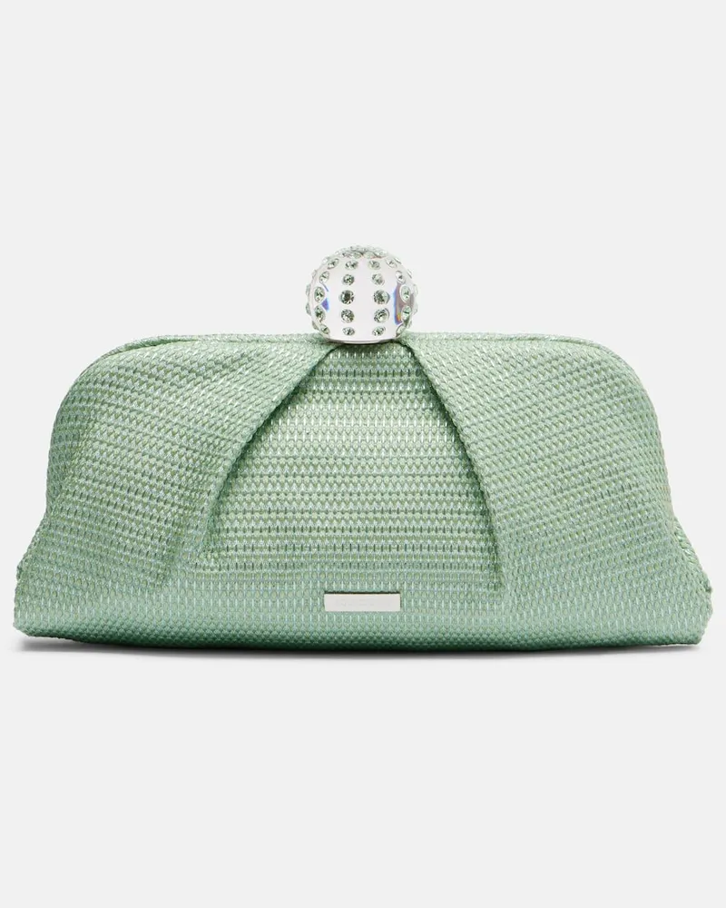Aquazzura Clutch Tequila con cristalli Verde