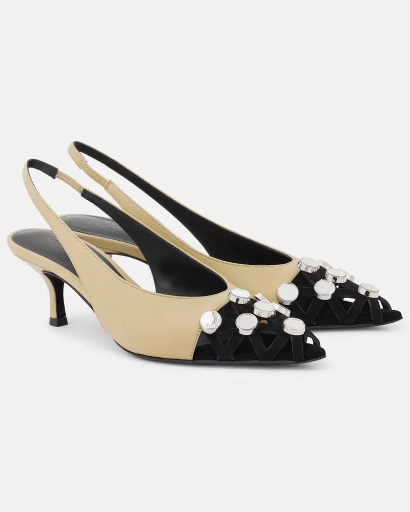 ATTICO Pumps slingback Fiona in pelle Beige