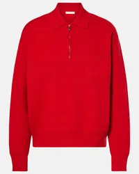 The Row Polo Halvar in cashmere Rosso